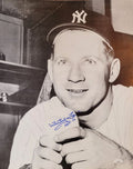 Autographed WHITEY FORD "HOF 74" 16X20 New York Yankees Photo JSA COA