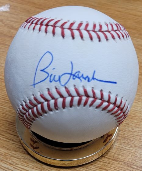 Autographed BILL LANDRUM Rawlings Official Major League Baseball