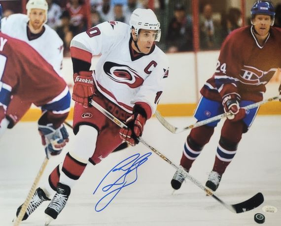 Autographed Ron Francis 16x20 Carolina Hurricanes Photo with JSA COA