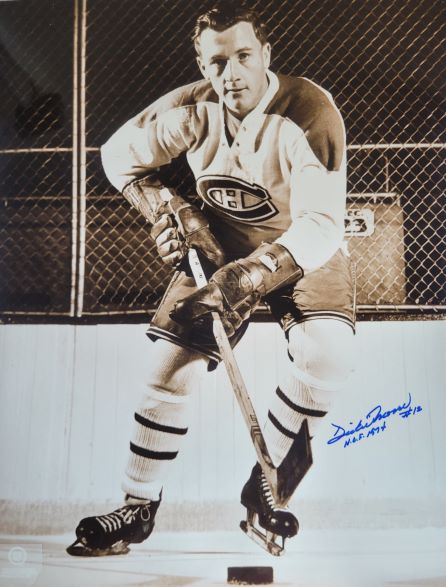 Autographed DICKIE MOORE "HOF 1993" 16X20 Montreal Canadiens Photo