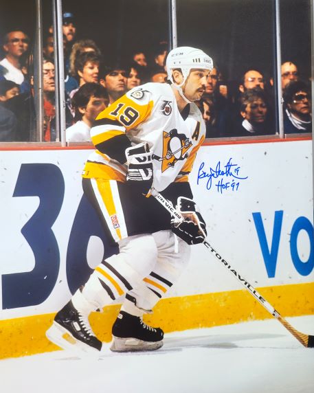 Autographed BRYAN TROTTIER "HOF 97" 16x20 Pittsburgh Penguins Photo