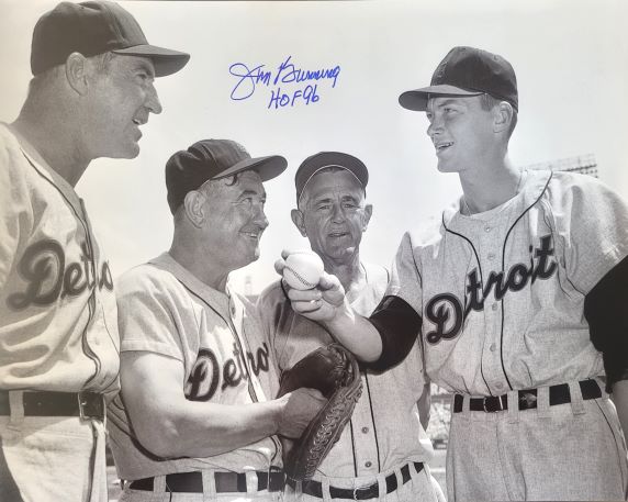 AUTOGRAPHED 16 x 20 JIM BUNNING "HOF 96" Detroit Tigers Photo