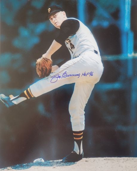 AUTOGRAPHED 16 x 20 JIM BUNNING "HOF 96" Pittsburgh Pirates Photo