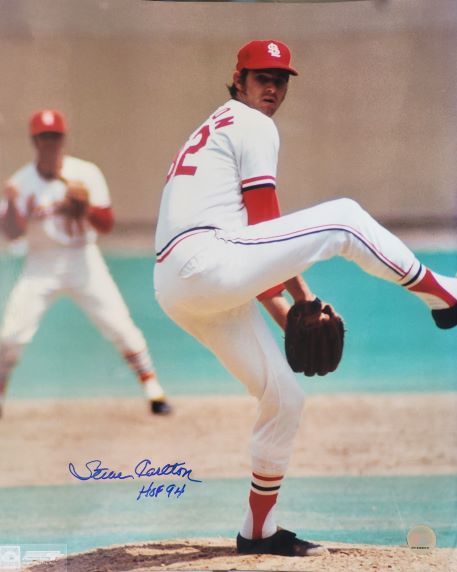 Autographed STEVE CARLTON "HOF 94" 16x20 St. Louis Cardinals photo