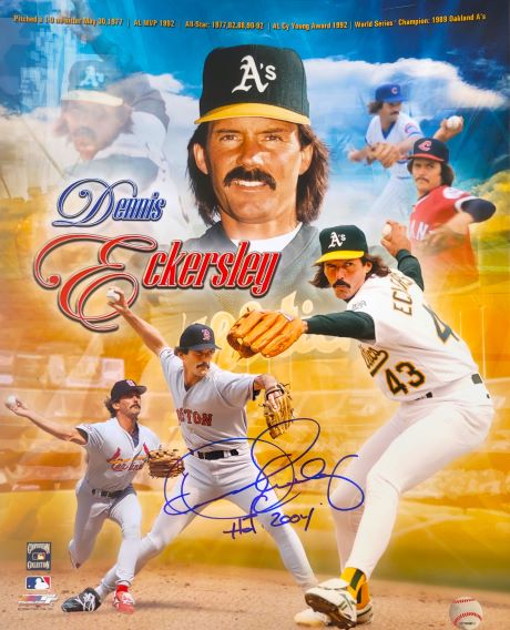 AUTOGRAPHED DENNIS ECKERSLEY 16X20 Oakland A's Photo