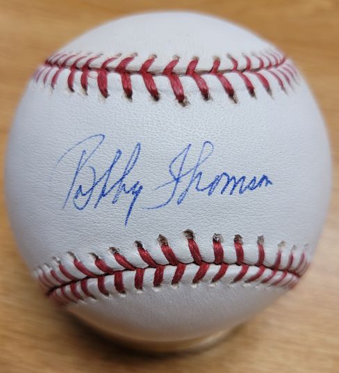 Autographed BOBBY THOMSON Official Major League Baseball