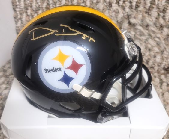 Autographed DEVIN BUSH Pittsburgh Steelers Speed Mini Helmet with COA