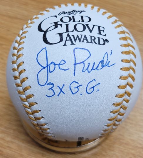 Autographed JOE RUDI "3x GG" Official Gold Glove Major League Baseball