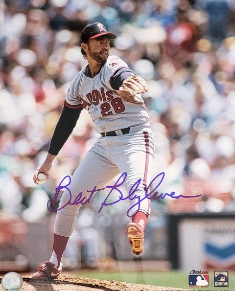 Autographed BERT BLYLEVEN CALIFORNIA ANGELS 11X14  photo