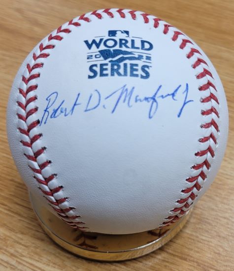 Autographed ROBERT MANFRED Official 2022 World Series Major League Baseball