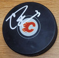Autographed CONNOR MACKEY Calgary Flames Hockey Puck