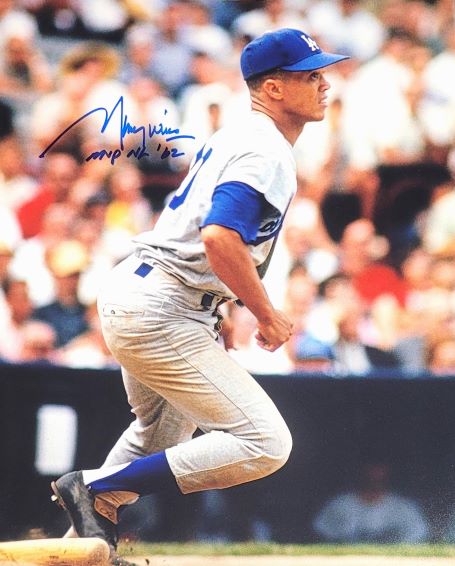 Autographed Maury Wills "MVP NL 62" Los Angeles Dodgers 11x14 Photo
