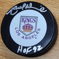 Autographed Marcel Dionne Hof 92 Los Angeles Kings Hockey Puck