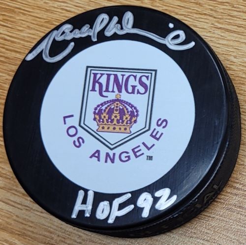 Autographed Marcel Dionne Hof 92 Los Angeles Kings Hockey Puck