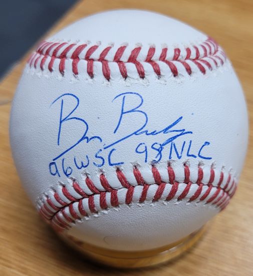 Autographed Brian Boehringer  "96 WSC, 98 NLC" Official Major League Baseball