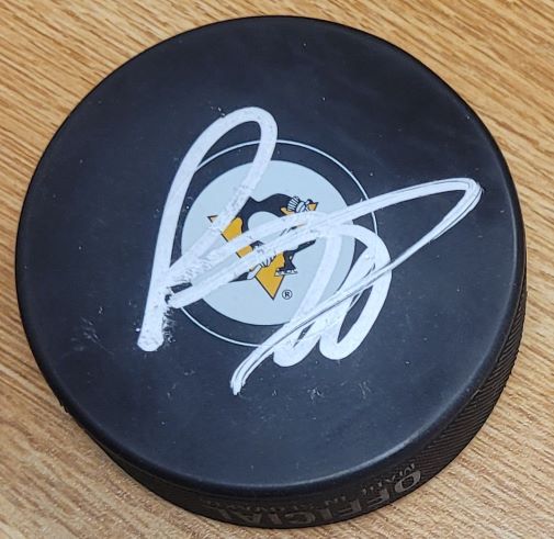 Autographed RYAN POEHLING Pittsburgh Penguins Hockey Puck