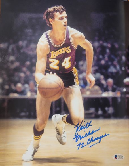 AUTOGRAPHED KEITH ERICKSON 11X14 Los Angeles Lakers photo Beckett