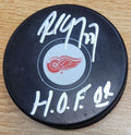 Autographed PAUL COFFEY "HOF 04" Detroit Red Wings Hockey Puck