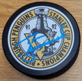 Autographed  TOM BARRASSO Pittsburgh Penguins 91-92 Stanley Cup Hockey Puck