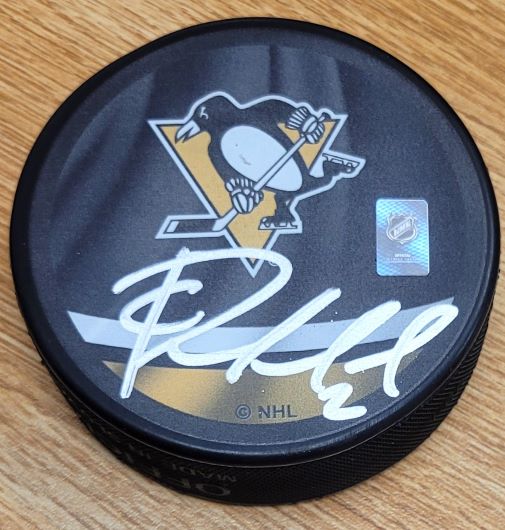 Autographed CHAD RUHWEDEL Pittsburgh Penguins Hockey Puck