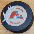 Autographed GREG MILLEN Quebec Nordiques Hockey Puck