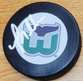 Autographed GREG MILLEN Hartford Whalers Hockey Puck