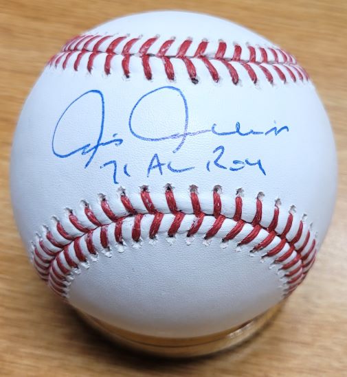 Autographed CHRIS CHAMBLISS "71 AL ROY" Official Major League Baseball