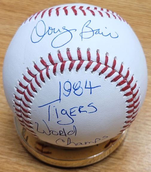 Autographed Doug Bair "1984 Tigers World Champs" Official Major League Baseball