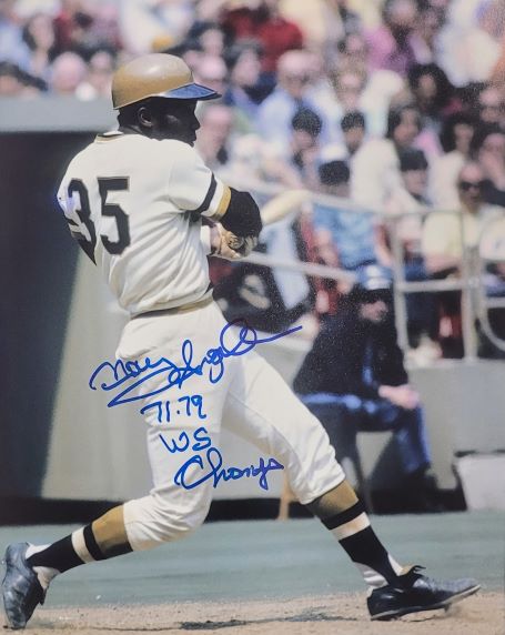 Autographed MANNY SANGUILLEN "71,79 WS Champs" 11X14 Pittsburgh Pirates Photo