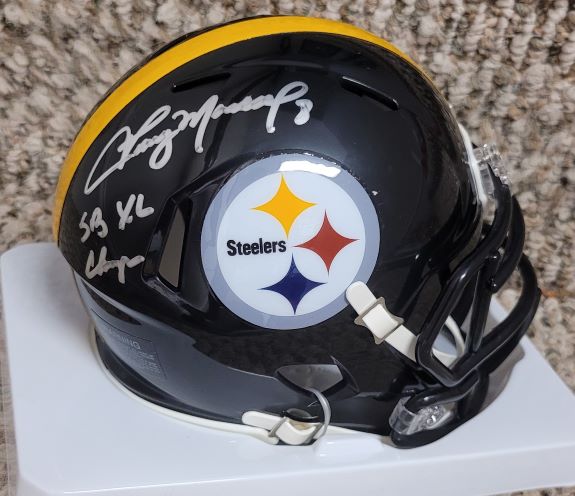 Autographed TOMMY MADDOX "SB XL Champs"  Pittsburgh Steelers Mini Helmet