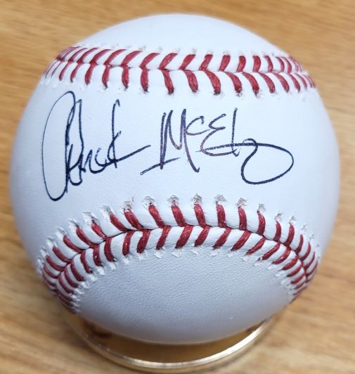 Autographed CHUCK MCELROY Official Major League Baseball