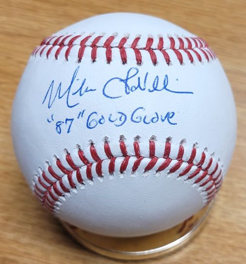 Autographed MIKE LAVALLIERE "1987 Gold Glove" Official  Major League Baseball