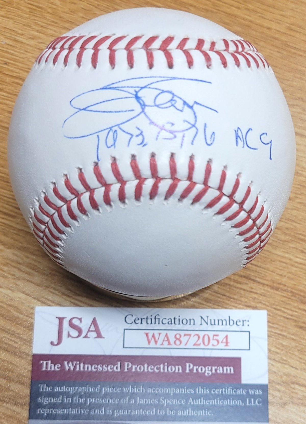 Autographed JIM PALMER "73,75,76 AL CY" Official Rawlings Major League Baseball JSA