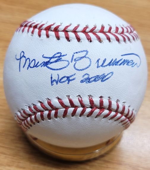 Autographed Marty Brennaman "HOF 2000" Rawlings Official Major League Baseball