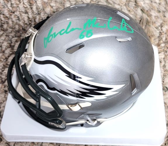 Autographed JORDAN MAILATA Philadelphia Eagles Mini Helmet