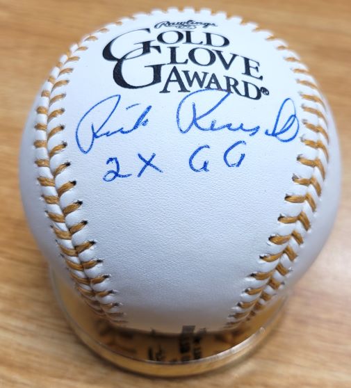 Autographed RICK REUSCHEL "2x GG" Official Rawlings Gold Glove Major League Baseball