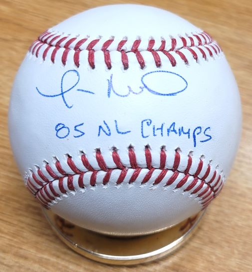 Autographed TOM NIETO "85 NL Champs" Official Rawlings Major League Baseball