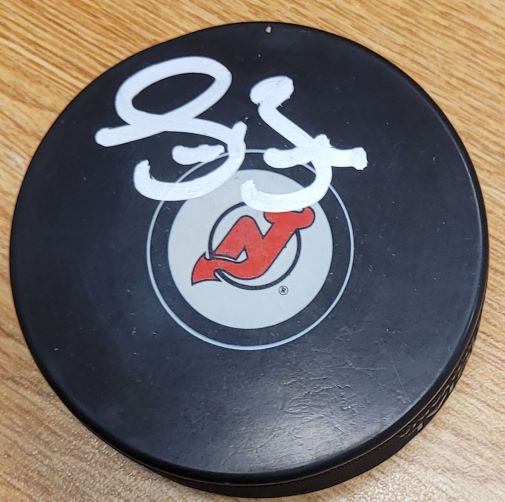 Autographed SEAN BURKE New Jersey Devils Hockey Puck