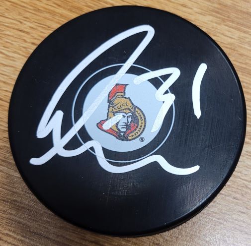 Autographed ANDERS NILSSON Ottawa Senators Hockey Puck