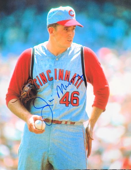 Autographed JIM MALONEY 11x14 CINCINNATI REDS photo