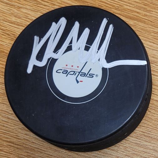 Autographed KIRK MULLER Washington Capitals Hockey Puck
