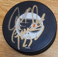 Autographed DENIS GAUTHIER Philadelphia Flyers Hockey Puck