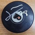 Autographed PIERRE-EDOUARD BELLMARE Philadelphia Flyers Hockey Puck