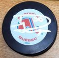 Autographed DAN LAMBERT Quebec Nordiques Hockey Puck