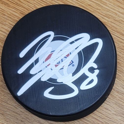 Autographed MIKE MATHESON Montreal Canadiens Hockey Puck
