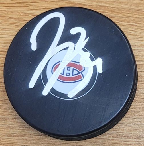 Autographed JAKE ALLEN Montreal Canadiens Hockey Puck