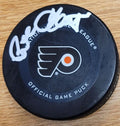Autographed BILL CLEMENT Philadelphia Flyers Game Hockey Puck