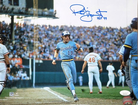 Autographed ROBIN YOUNT "HOF 99" Milwaukee Brewers 11X14 photo JSA