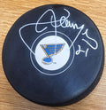 Autographed JAMAL MAYERS St. Louis Blues Hockey Puck