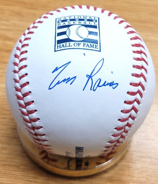 Autographed Tim Raines Official Hall of Fame Logo Major League Baseball